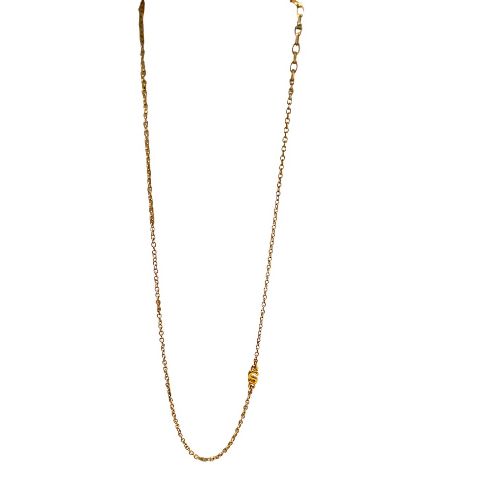 Sugarfix Gold colored “S” Initial Necklace